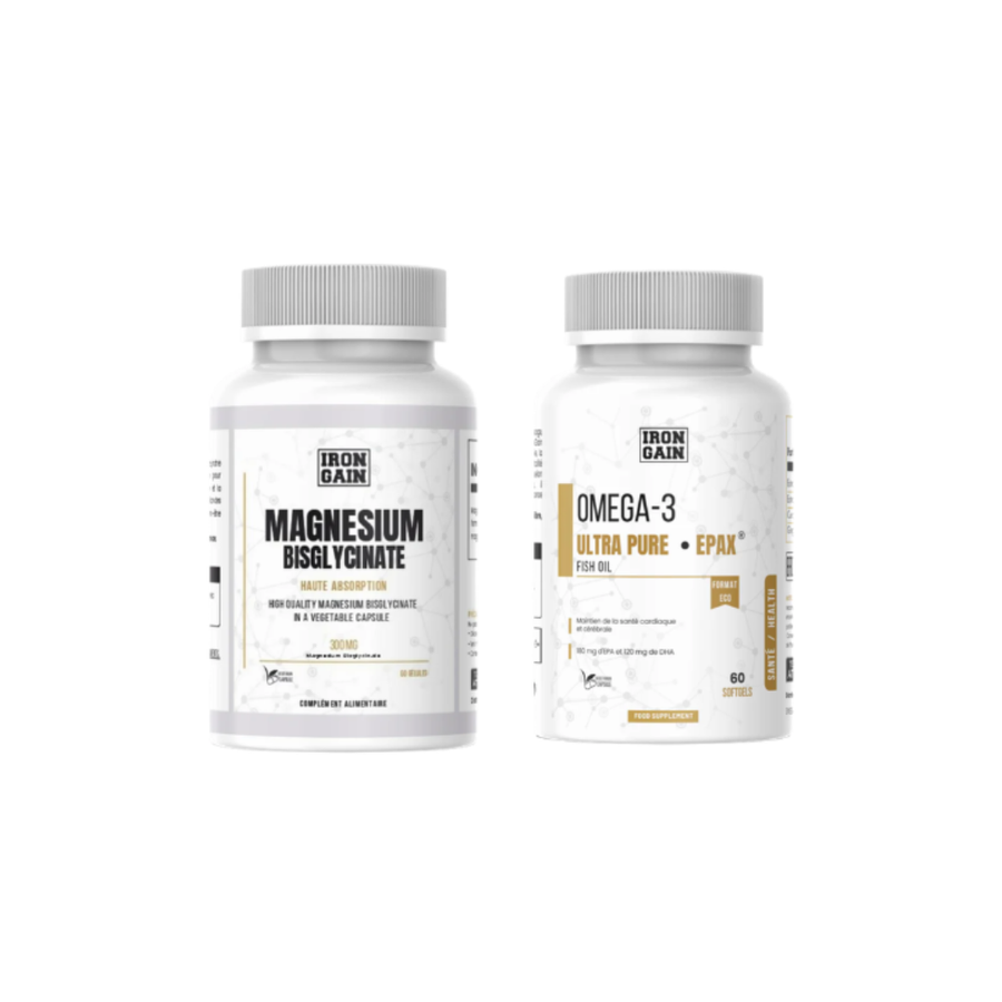 Pack Cœur & Récupération — Magnésium Bisglycinate 300mg + Oméga-3 Ultra Pure EPAX