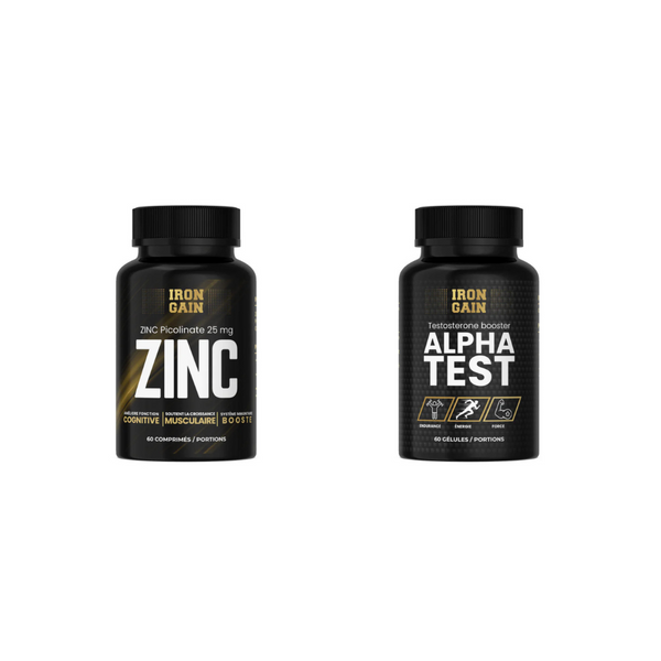 Pack Zinc & Alpha Testo Boost – Performance, Vitalité & Testostérone | IronGain