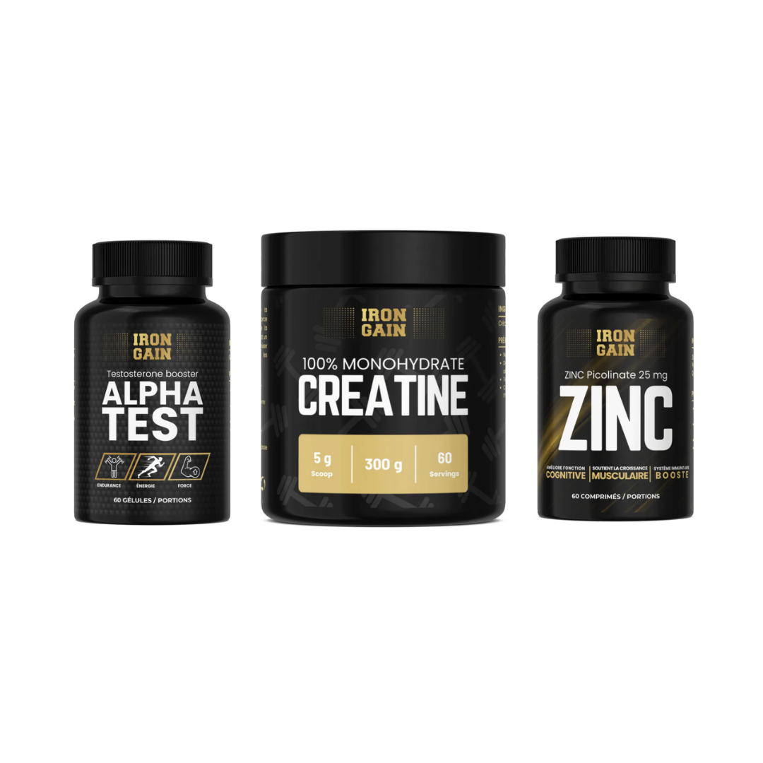 PACK SUMMER IRONGAIN - Creatine + Zinc + AlphaTest