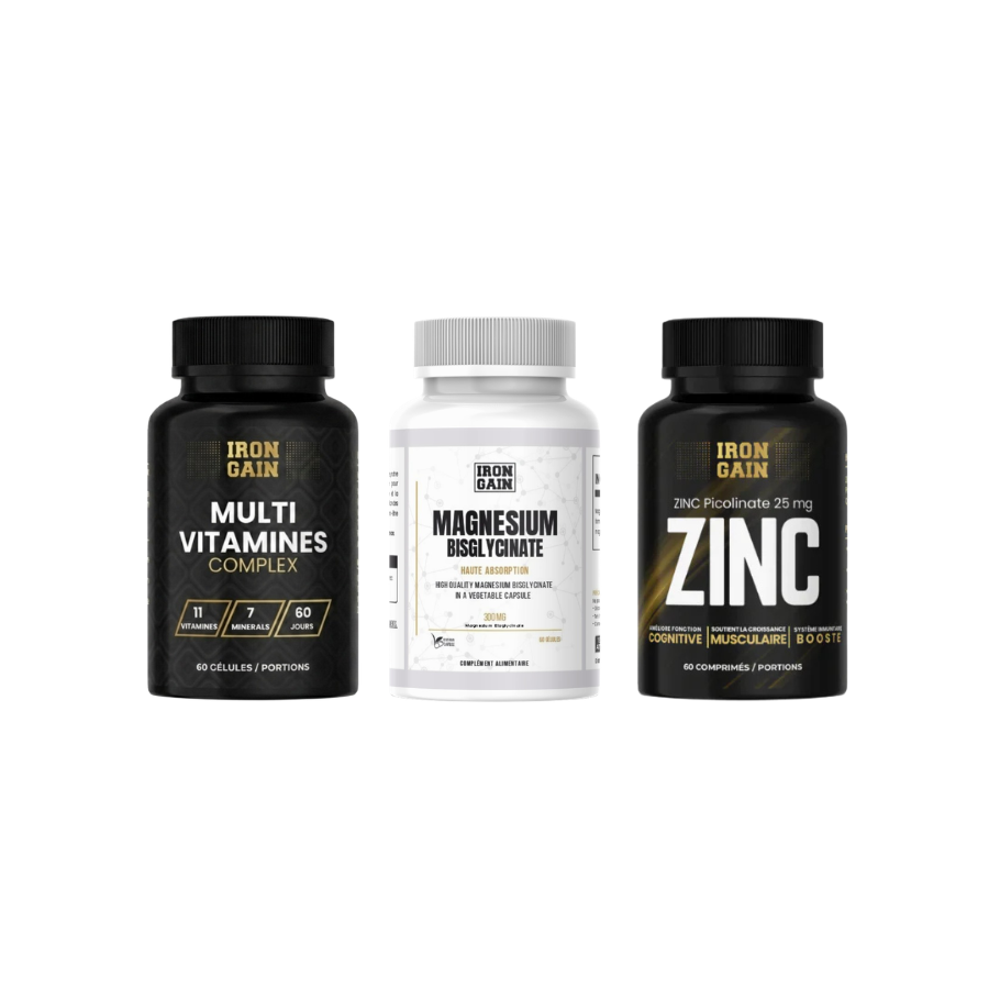 Pack Sport IronGain – Zinc Picolinate + Multivitamines + Magnésium Bisglycinate