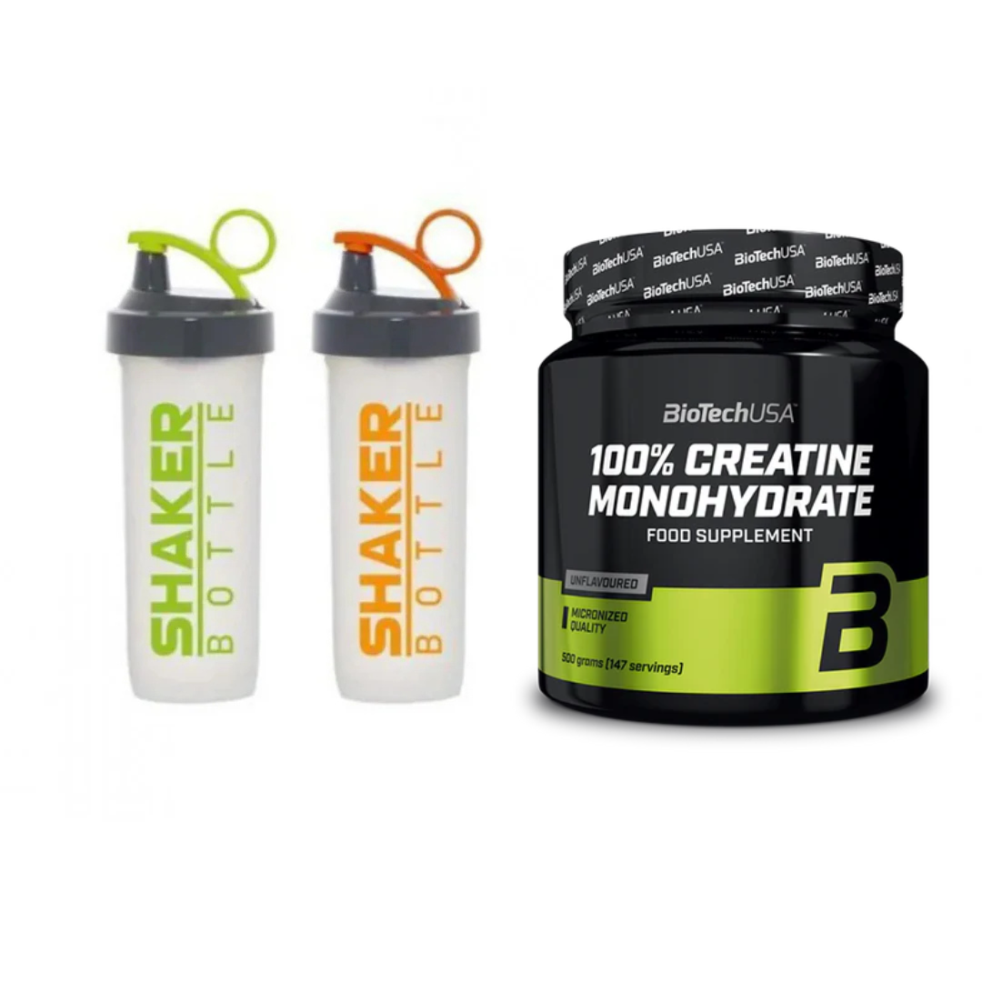 Pack Spécial – Biotech Creatine 500g + Shaker Offert + Programme d’Entraînement