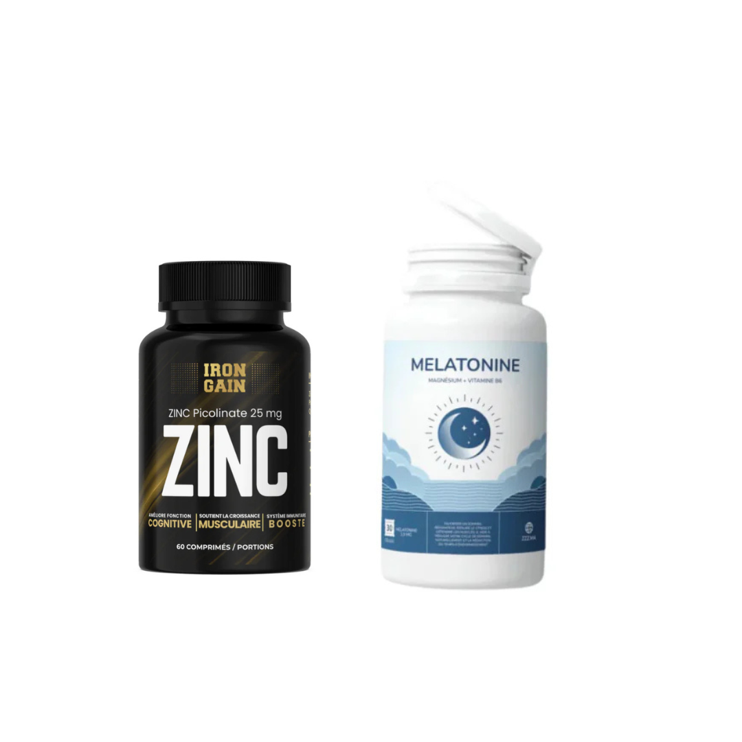PACK - Mélatonine + B6 – Sommeil Rapide | ZINC PICOLYNATE