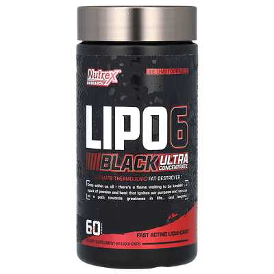 Nutrex Research, LIPO-6 Noir, Ultra Concentré, 60 Liqui-Caps